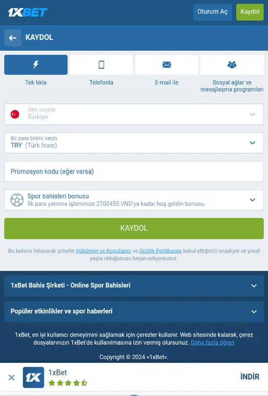 1XBet'e kaydolun personel tarafından coşkuyla ilgilenilecektir